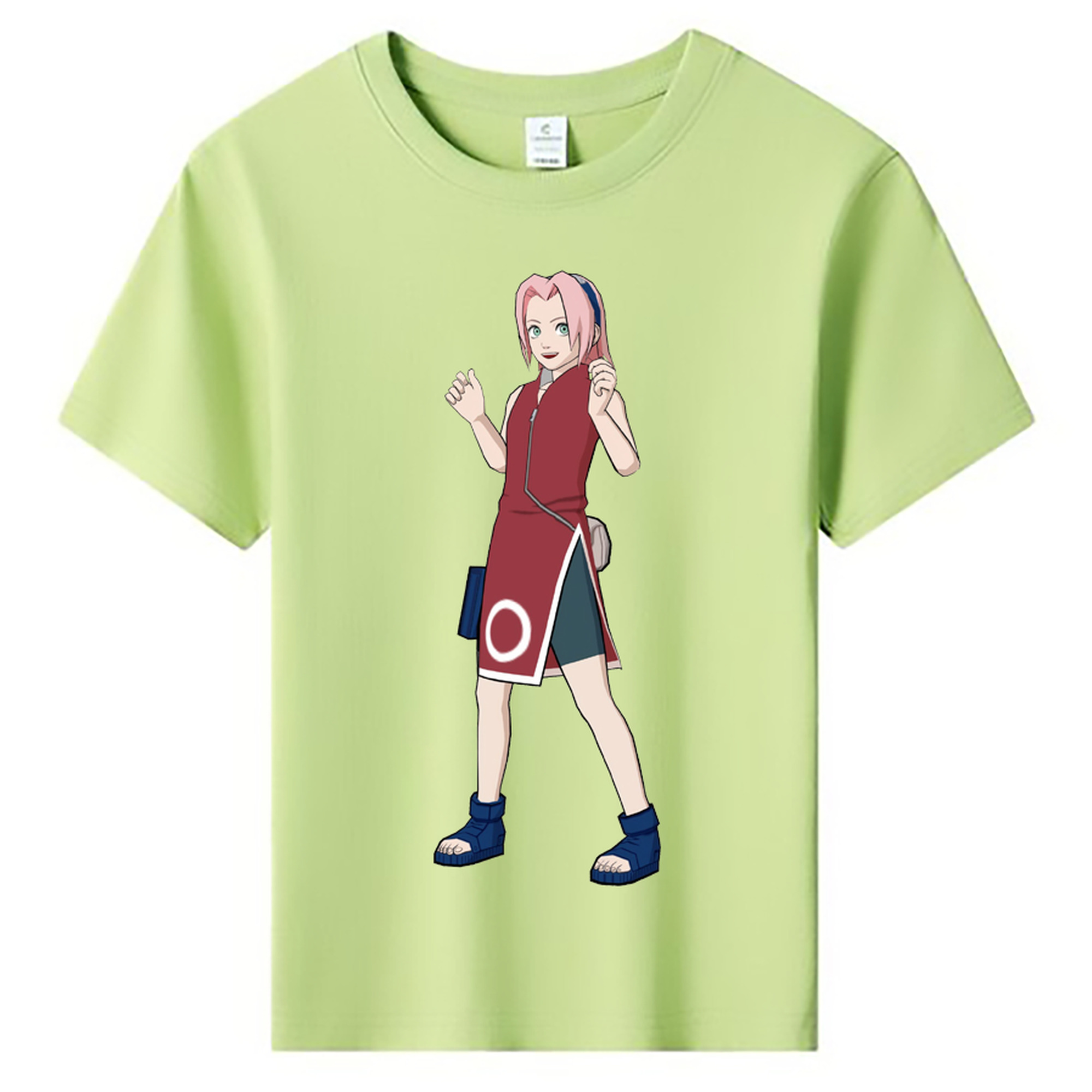 （画像用） NARUTO -ナルト- 春野サクラ Haruno Sakura 綿100％キッズTシャツ（フロントプリント）
